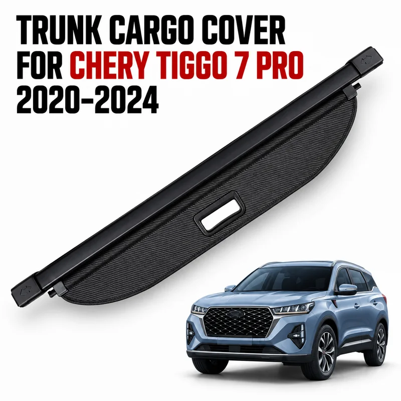 For Chery Tiggo 7Pro Trunk Cargo Cover Retractable Privacy Parcel Rack Easy-Install Durable Car Storage Accessories