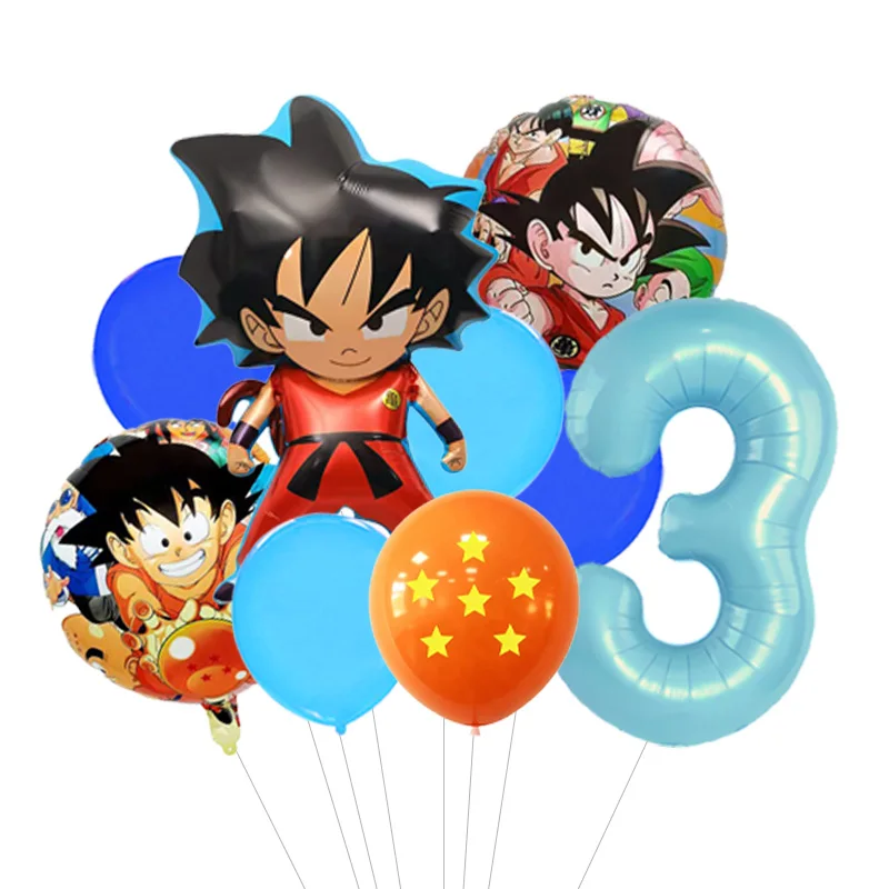 Mini Four Star Dragon Ball Foil Balloon Five Inch Mylar for Anime Themed Cake Topper or Keychain Party Favor view 4