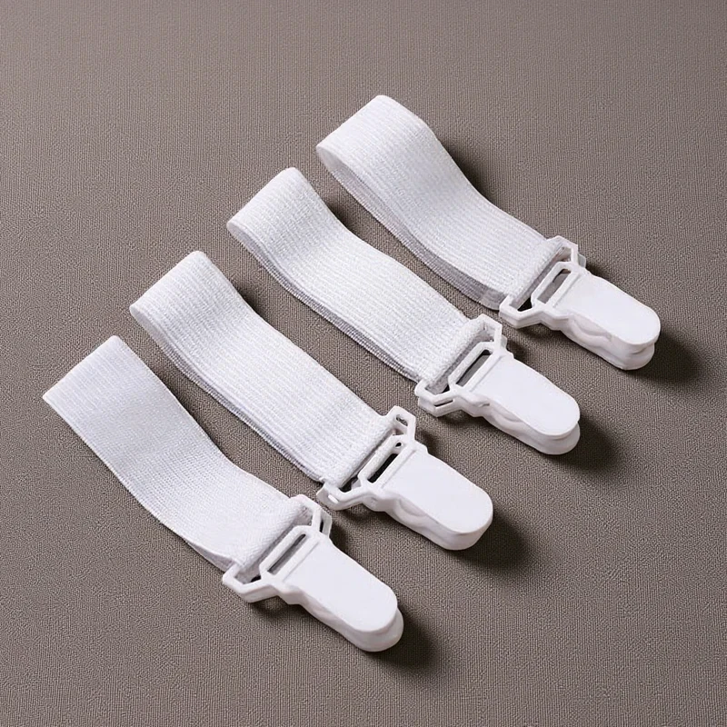 4/8/12/24Pcs Bed Sheet Grippers Premium Elastic Fasteners Keep Fitted Sheets Night No Slippage Mattress Cover Clips Bed Sheet