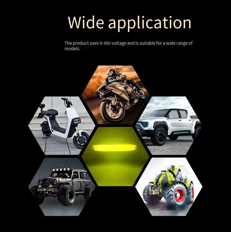 

12V 4W LED Mini Laser Headlight Dual Lens Car Grille Hidden Spot Light 3000K 6000K