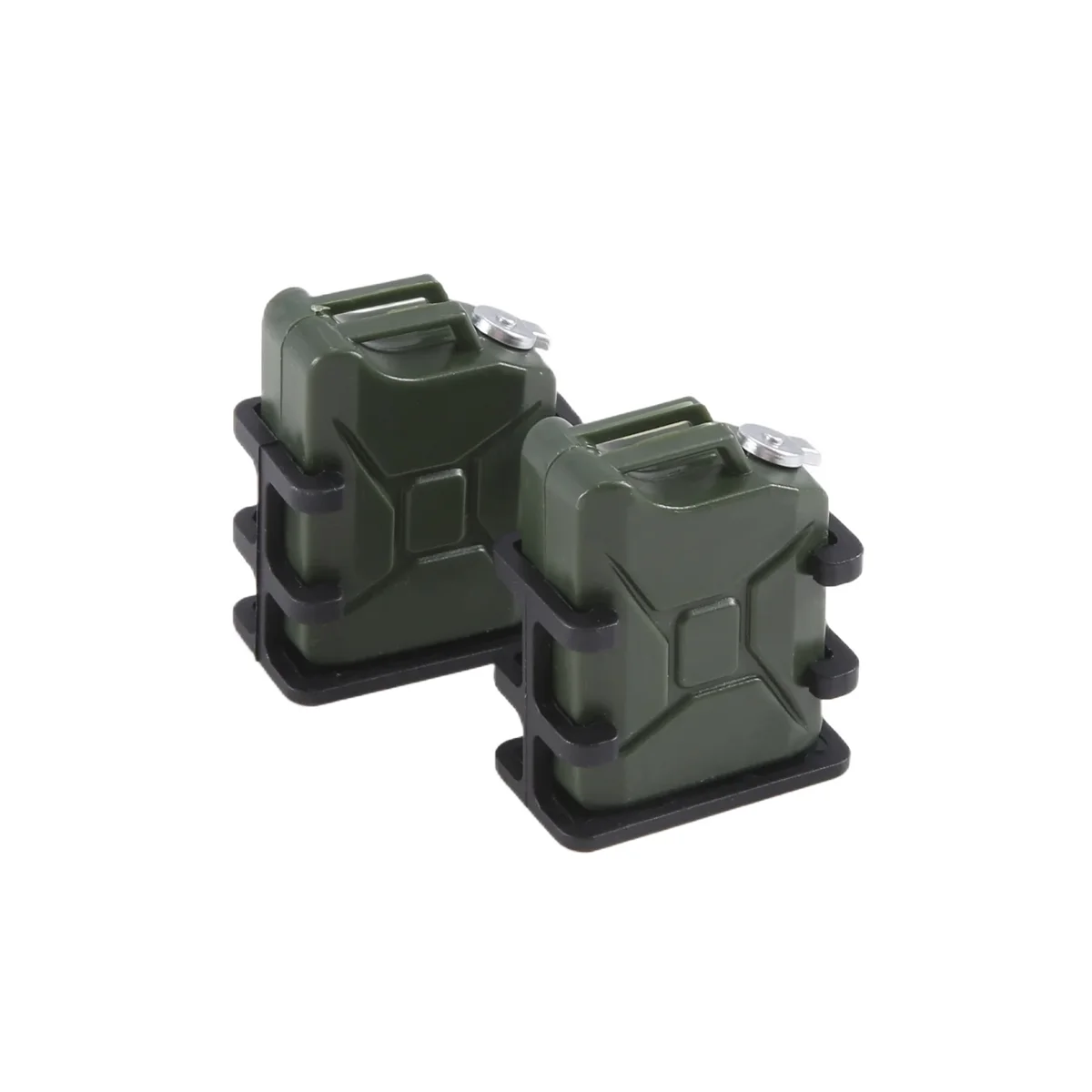 2 uds Mini herramientas de decoración de tanque de combustible de simulación para 1/8 1/10 coche trepador de control remoto Axial SCX10 TRX4 D90, verde