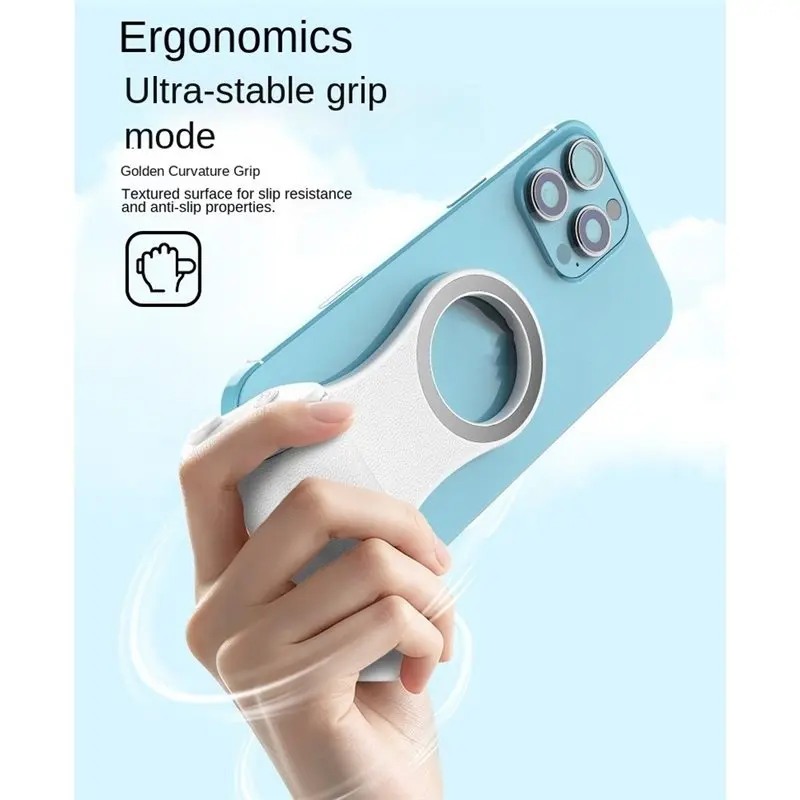 【STABLE QUALITY】Magnetic Phone Stabilizer Hand Grip Bluetooth Zoom Remote Shutter Control Video Recording Aid Photography Tool