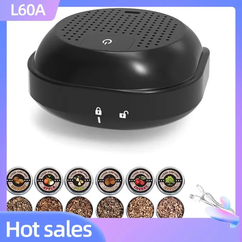 

L60A Electric Cocktail Smoker Kit Rechargeable One-Button Ignition No Butane Perfect Holiday Gift For Men, Dad, Husband