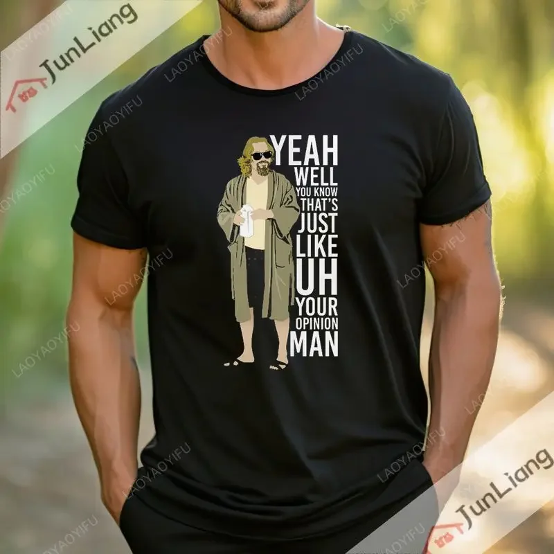 كبير Lebowski المتأنق الجرافيك تي شيرت الرجعية الفكاهة مضحك التلفزيون الرجال قصيرة الأكمام طاقم الرقبة الشارع تي شيرت المرأة رداء علوي غير رسمي