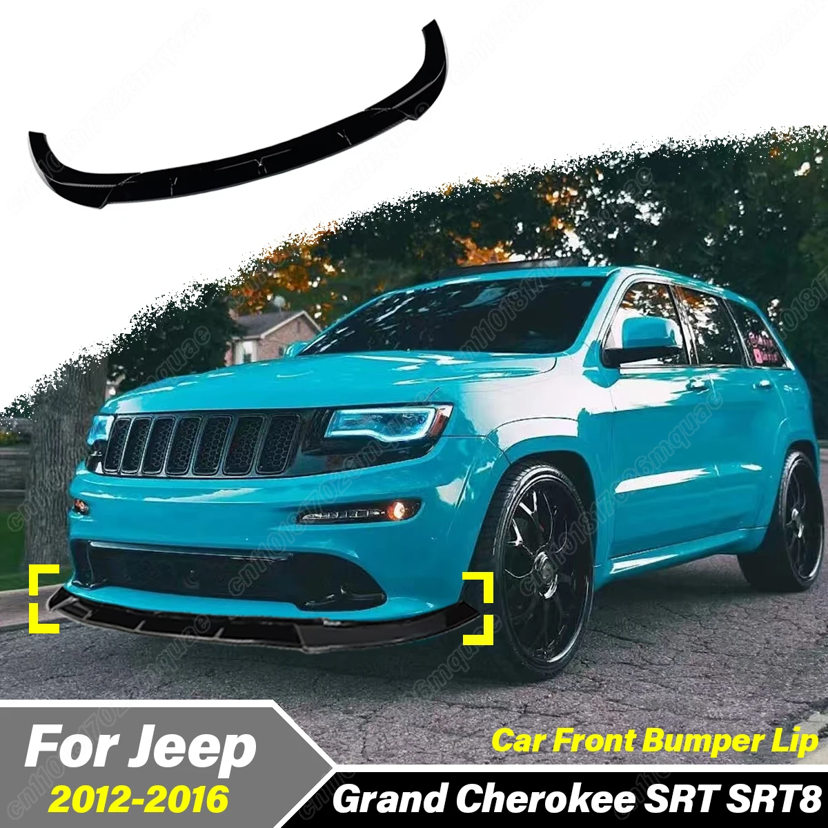 

For Jeep Grand Cherokee SRT SRT8 2012 2013 2014 2015 2016 Car Front Bumper Spoiler Lip Front Fender Decorative Accessories Kit