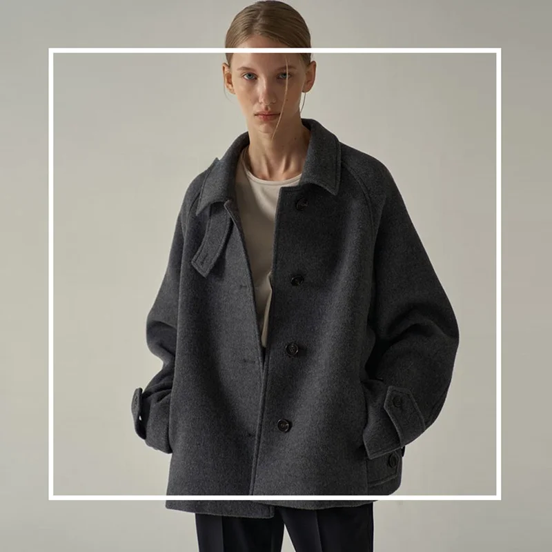 Women's Woolen Coat ort Airport Sle Autumn Winter New Arrival Faionable Ele Lady's Suit Other Material 00%