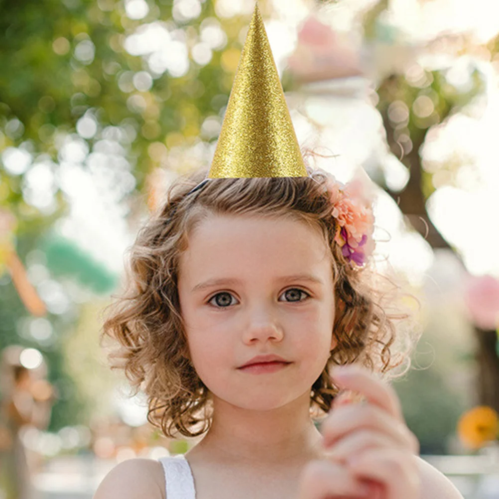 

36 Pcs Party Hats for Birthday Paper Decorations Cap Golden Caps