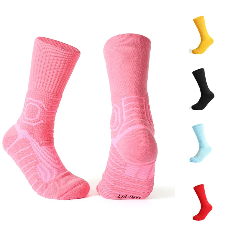 Chaussettes professionnelles de basket-ball pour hommes et femmes, serviette haute épaissie, absorbant la transpiration, respirantes, tube long, Elite W100