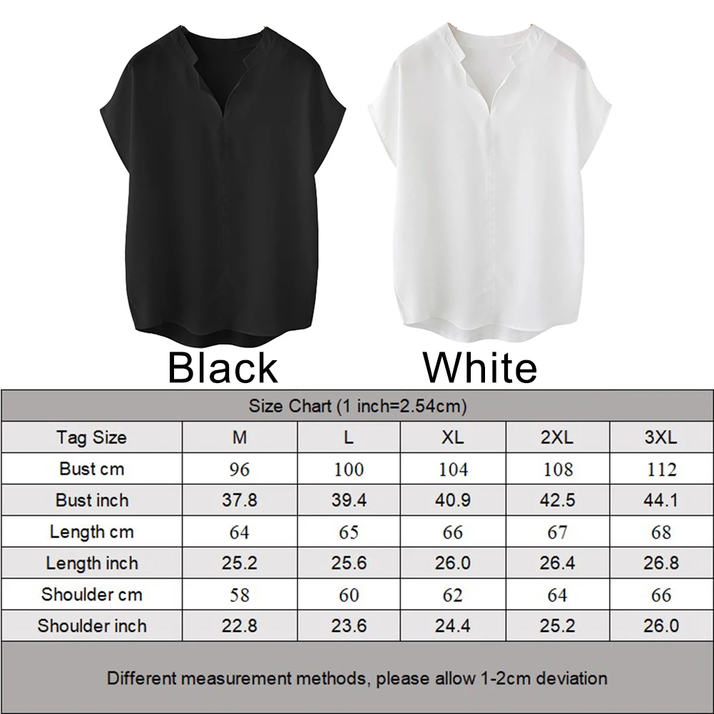 Новая женская шифоновая рубашка с короткими рукавами, стильный свободный топ с v-образным вырезом