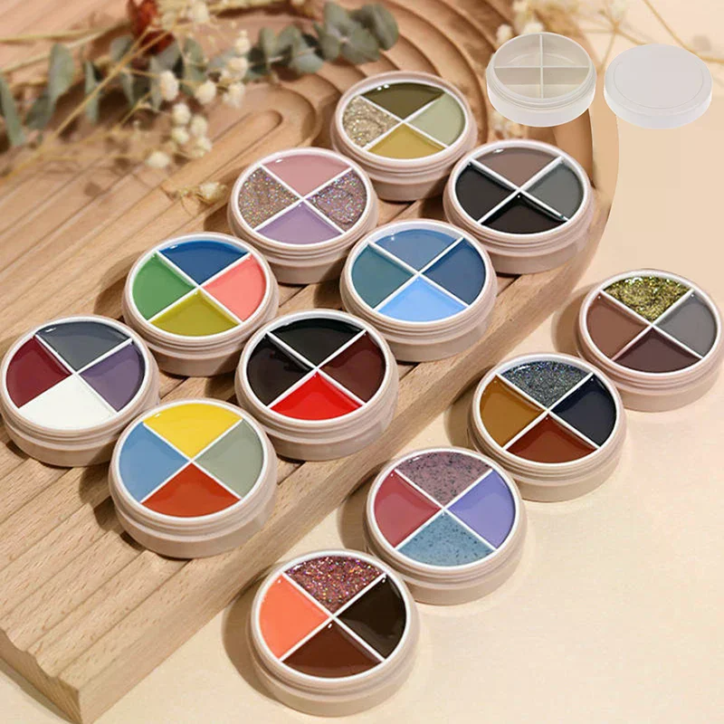 3/4 شبكات مسمار الربت هلام جرة فارغة بريق مسمار رسمت حامل طلاء الأظافر علبة التعبئة والتغليف مانيكير UV الغراء المنظم البلاستيك