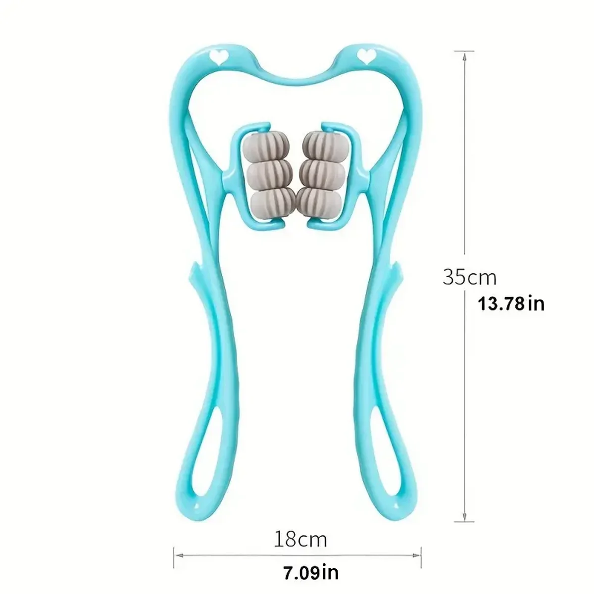 Multifunctional Six-Wheel Neck Massager Manual Articulated Roller for Cervical Vertebra Dredging Household Neck Kneading Tool