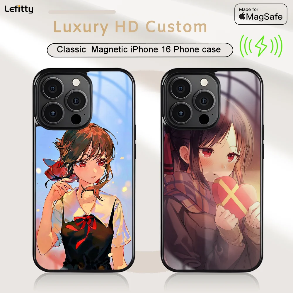 

Kaguya Anime-Sama Phone Case For iPhone 16 15 14 13 12 11 Pro Max Plus Mini Magnetic Magsafe Wireless Charging Cover