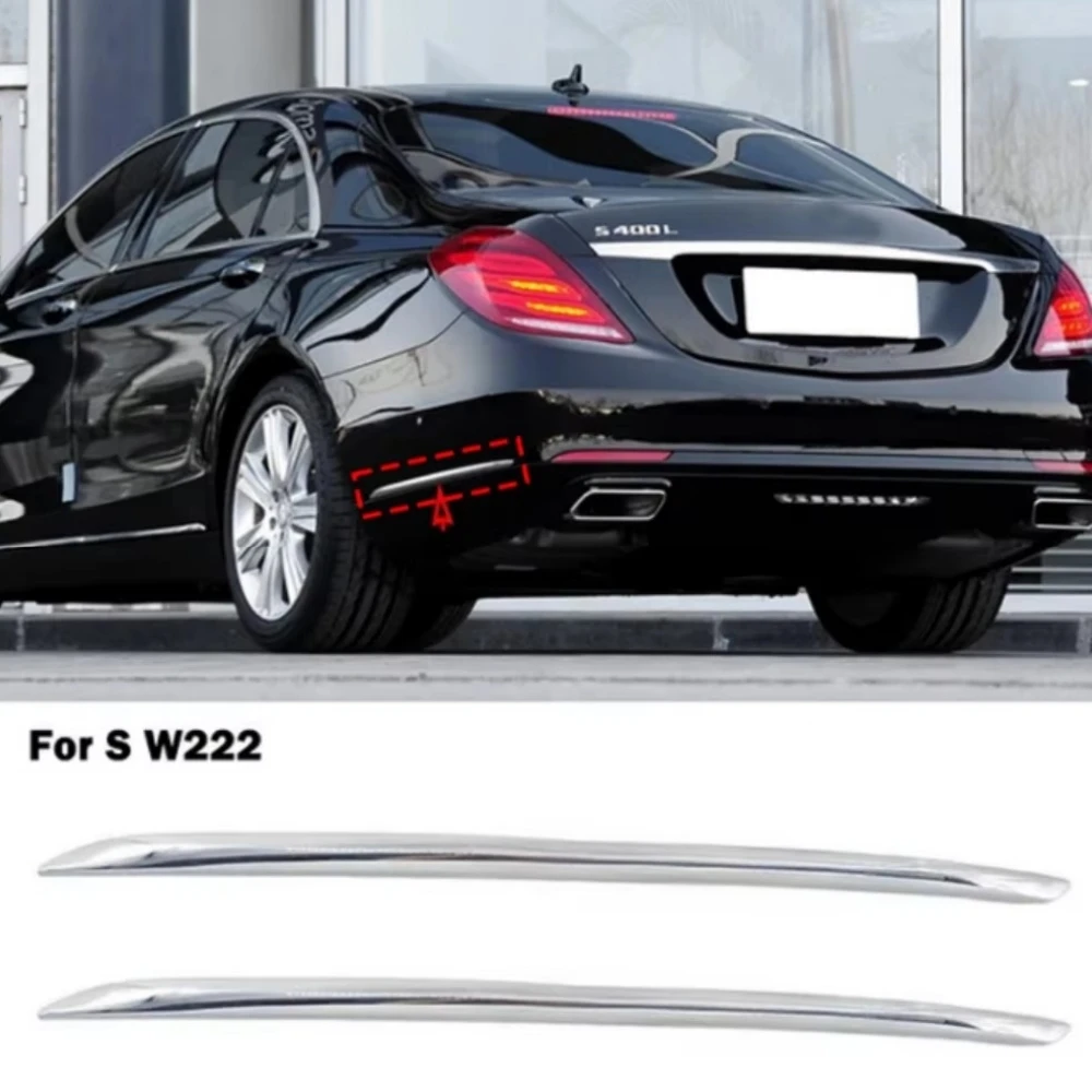 Rear bumper chrome decorative strip A2228851121 A2228851221 For Mercedes Benz S- Class W222W222 S400 S500 S600 2014-2020