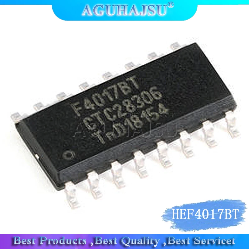 10PCS HEF4017BT   HEF4017   HCF4017  CD4017BM   Waterproof shell