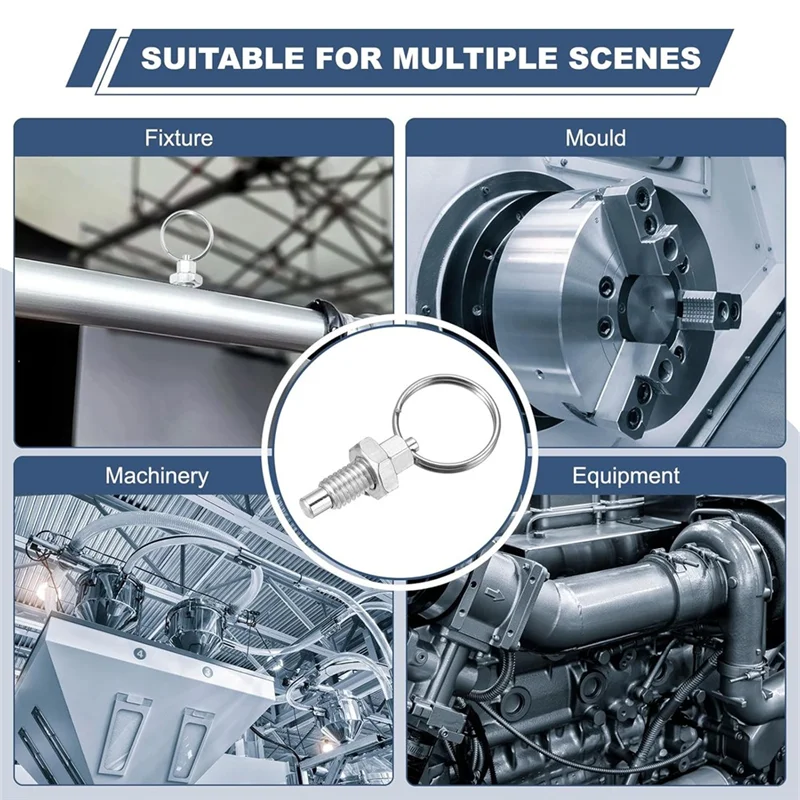 

A25F-M10x1,5 Выдвижной пружинный плунжер с тянущим кольцом-4 шт. Ручные индексные плунжеры для промышленного применения