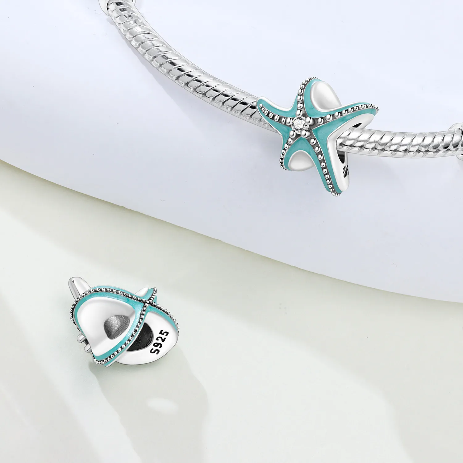 Orstarry 925 Sterling Silver Sea Star Marine Organisms Beads Original Pendants Bracelet Charm Jewelry Party DIY Trendy Gifts