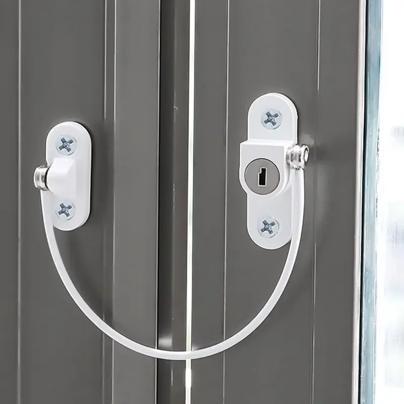 1 مجموعة الفولاذ المقاوم للصدأ نافذة قفل الأطفال سلامة قفل ارتفاع سقوط حماية دفع سحب سدادة مكافحة سرقة نافذة قفل