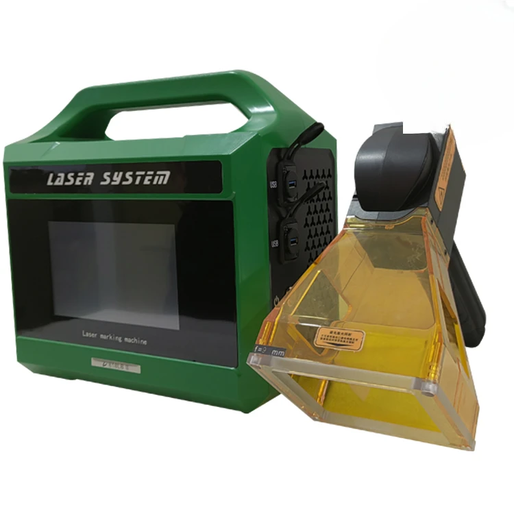 Handheld small portable hand-held fiber laser marking machine, metal laser engraving machine, coding machine charging