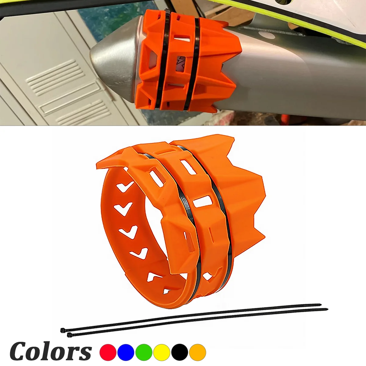 

Exhaust Tail Pipe Protector Cover Guard For KTM XCW SX SXF EXC EXCF XC XCF TPI SIX DAYS 125 200 250 300 350 450 500 Universal