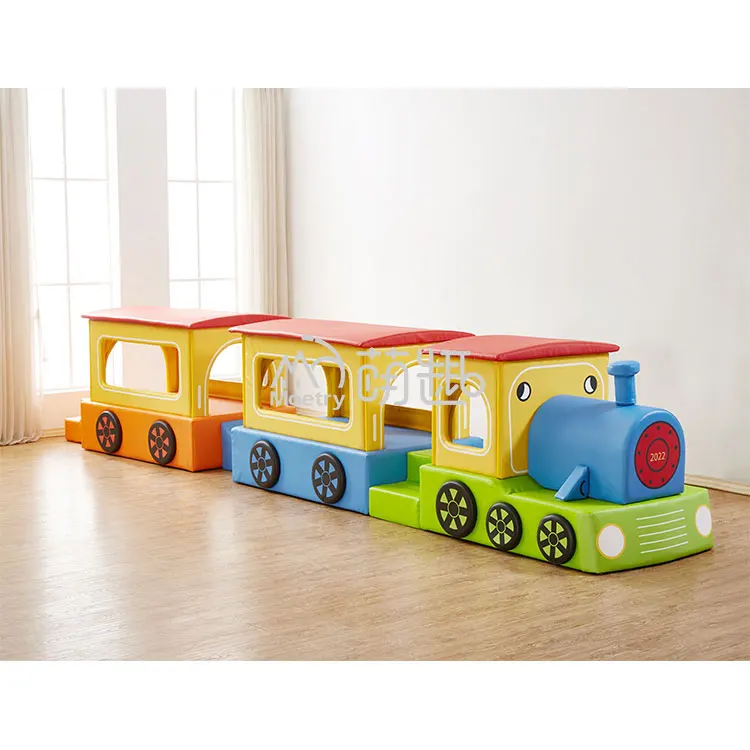Moetry Tomas Train-Themed Indoor Playground Equipment for 2-6 Years Baby Toddler Sensory Gym Multifunctional Lightweight Wood