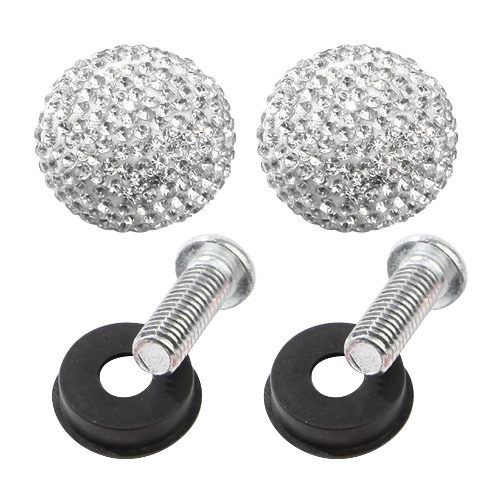 

Rhinestone Sealing Screw License Plate Fasteners Bling Red Car Decoration Broken Nut Replacement Standard Screws Vehicle Nuts