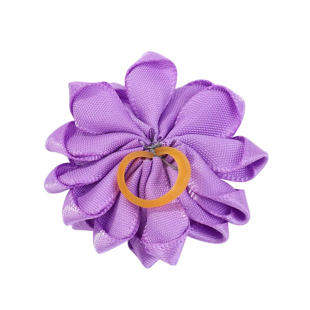 نمط جديد 1.6 بوصة للأطفال زهرة تقليد حوامل ذيل حصان مرنة مع تصميم البتلة #5