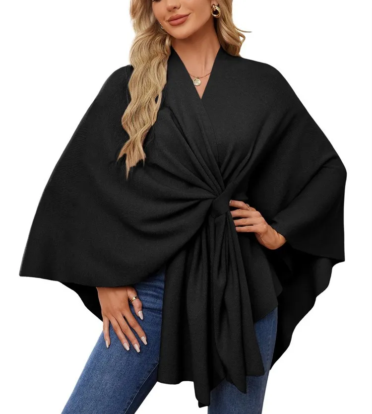 

High Quality Women's Fashion Shawl Wraps Soft Open Front Poncho Sweater for Spring Fall Winter Soft Warm Wraps Holiday Travel