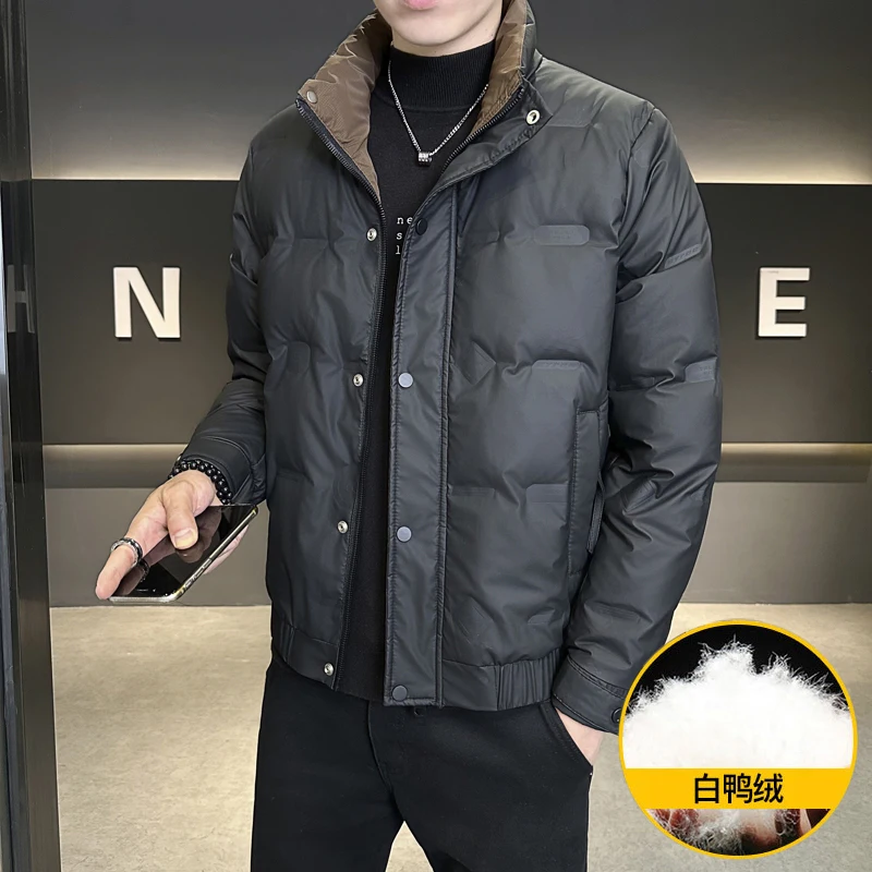 2026 Winter New Style Men's Fashion Casual Warm Down Jacket 50% White Duck Down