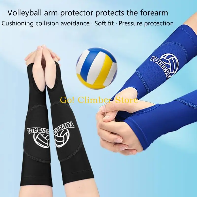 Q84C 2 uds mangas voleibol protector muñeca coderas voleibol que pasan manga del antebrazo