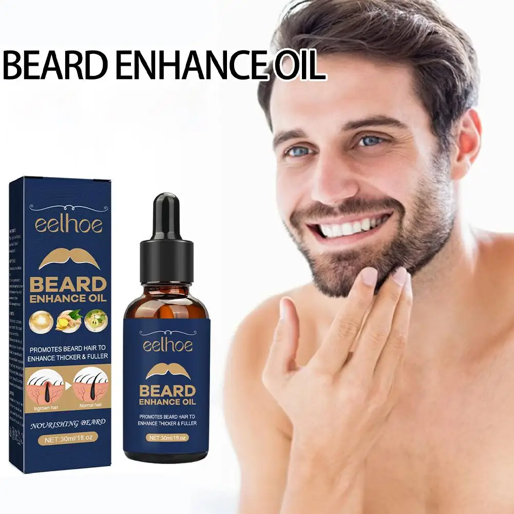 30ml Beard Growth Oil For Men Nourishing Beard Care Serum Enhance Thicker Fuller Beard Growth Treatment Grooming Essential 1PCS