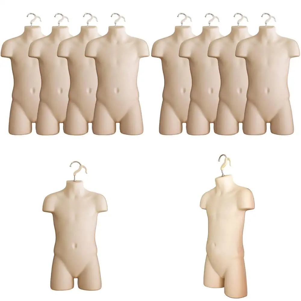 

Stackable Hollow Back Display Racks for Children's Clothing, 5T-7 Size, with Hanging Hooks and Countertop Options