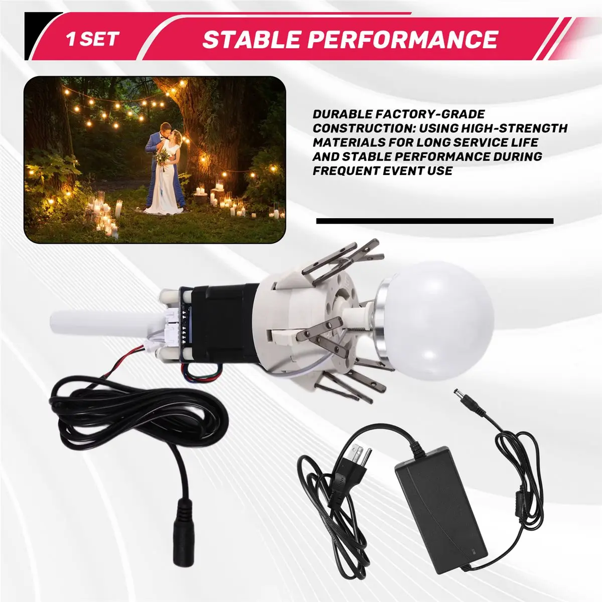 Y1127A*☀▃Wedding Opening and Closing Flower Machine Stage Curtain Opening and Closing Device RElectric Flower Door Opener US Plu
