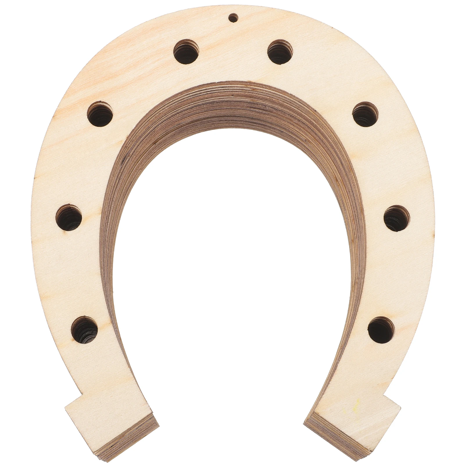 24 Stuks 15x17 cm Houten Hoefijzer Uitsparingen DIY Schilderen Ambachten Kinderen Speelgoed Hout Slice Prop Onvoltooide Decoraties vakantie Krans