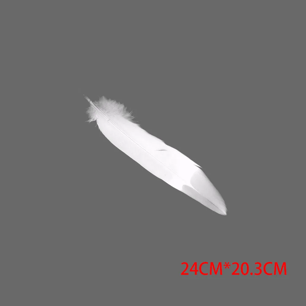 White Beautiful Transparent Light Feathers Falling Heat Transfer Fashion Appliques for Clothing Thermo Parches Iron on Patch