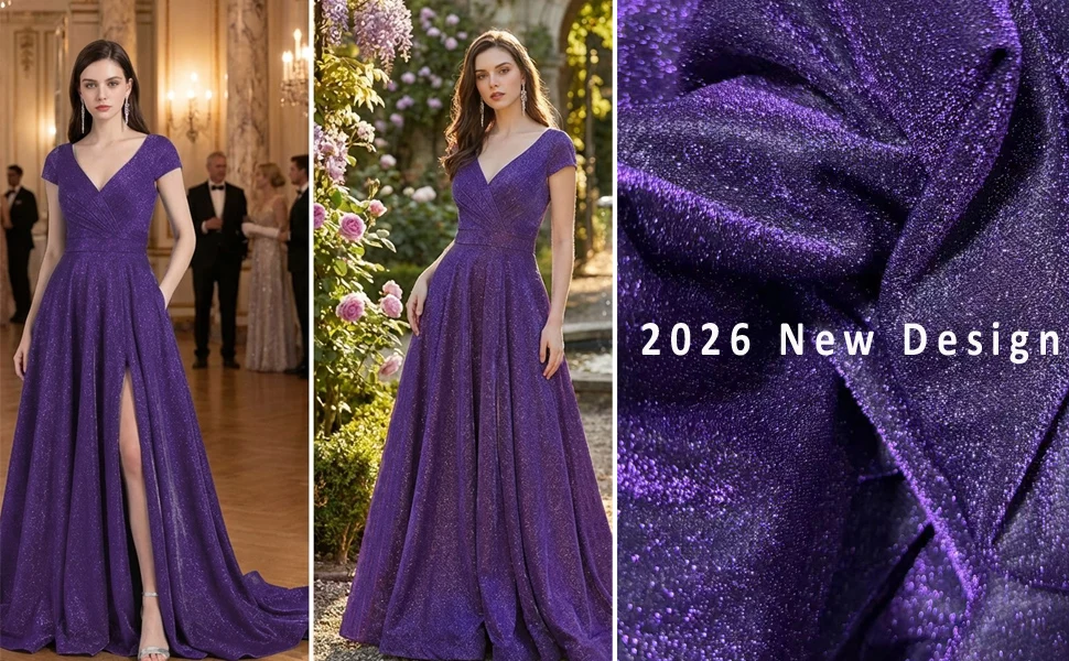 Purple Formal Evening Dress for Women