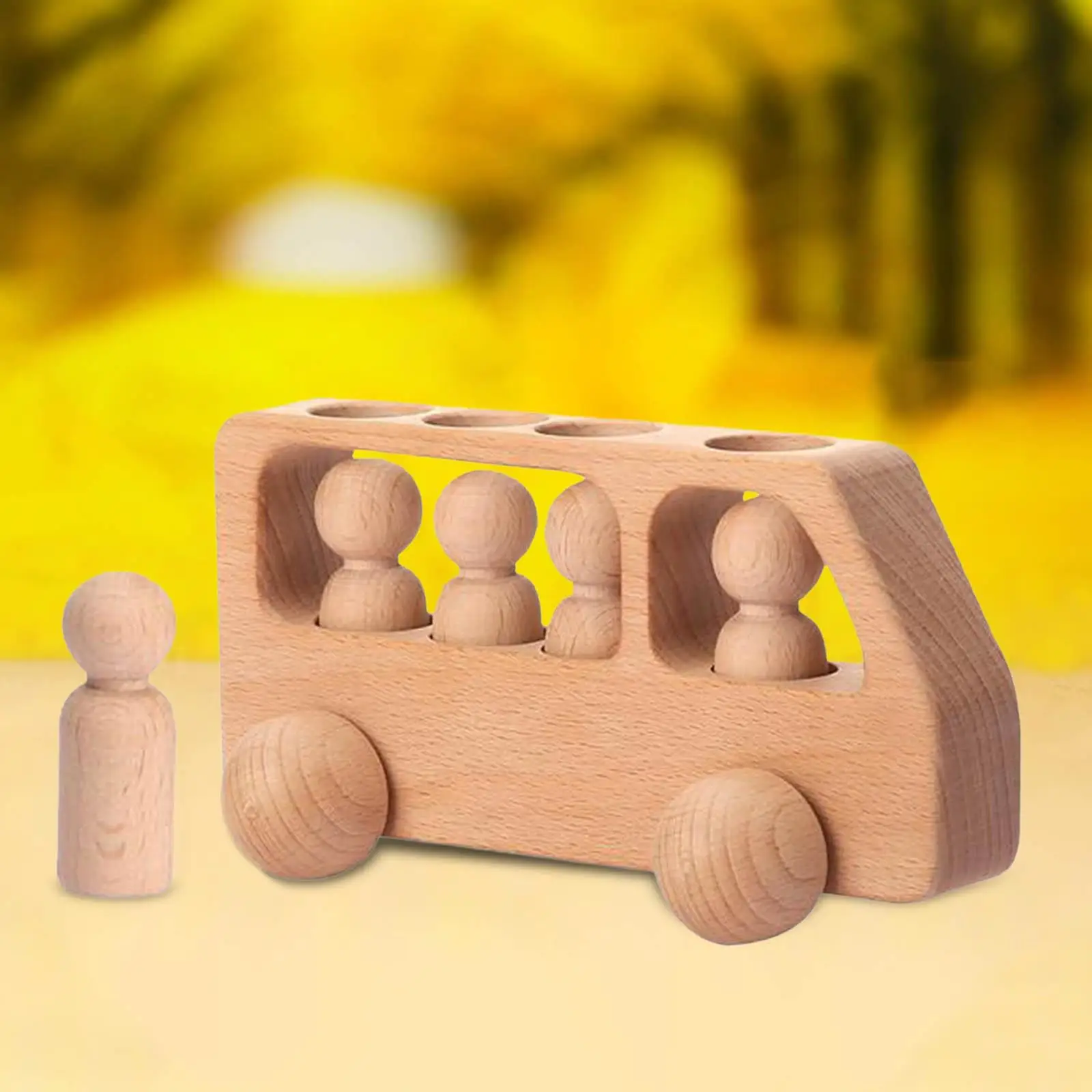 Set da gioco per auto in legno Bambole con pioli Set da gioco giocattolo educativo per l'apprendimento per regali per bambini