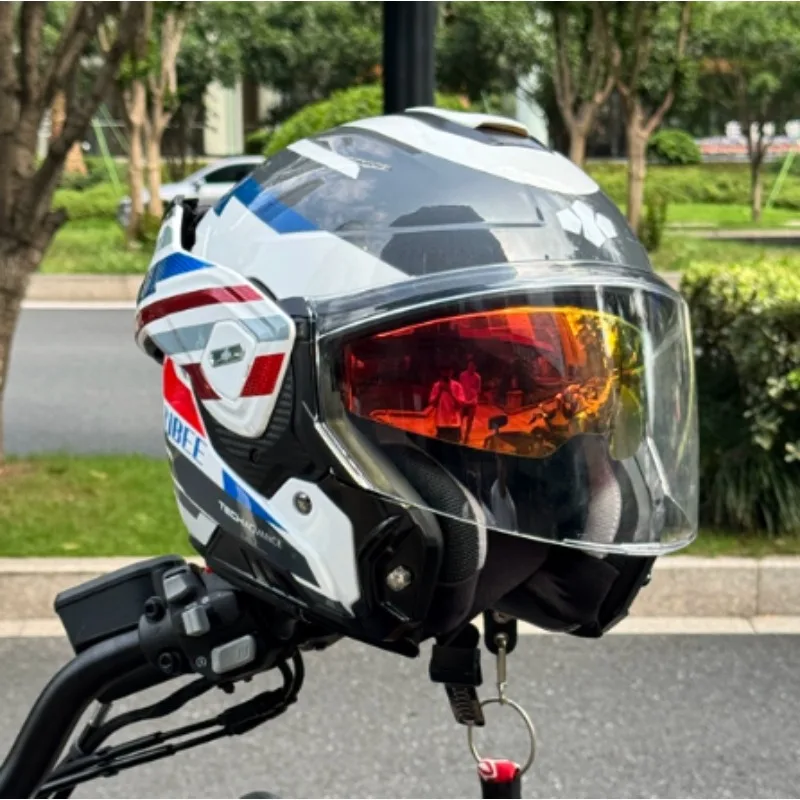 180° Rear‑Rotating Modular Motorcycle Helmet, Photochromic Dual Visor, ECE DOT Approved Flip‑Up Helmet for Men & Women