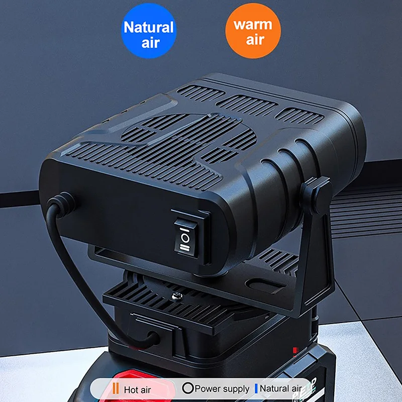 Car Heater Dual USB Ports Ports Rechargeable Defrost Heater Cooling & Heating Dual Function Fan Heater Blower Heater(No Battery)