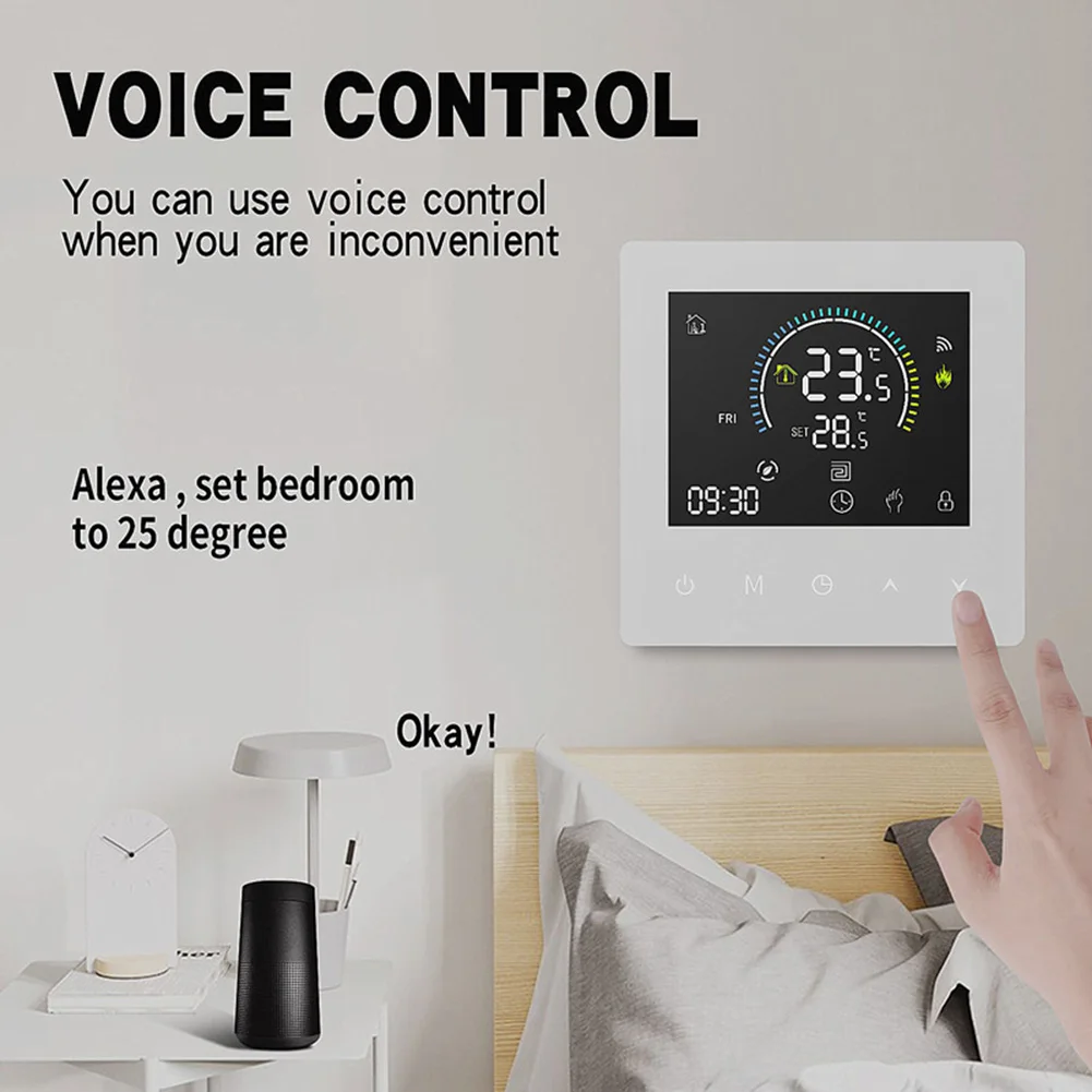 

ABKS-Smart Wi-Fi термостат с дистанционным управлением, программируемый регулятор температуры отопления и охлаждения для напольных систем домашнего офиса