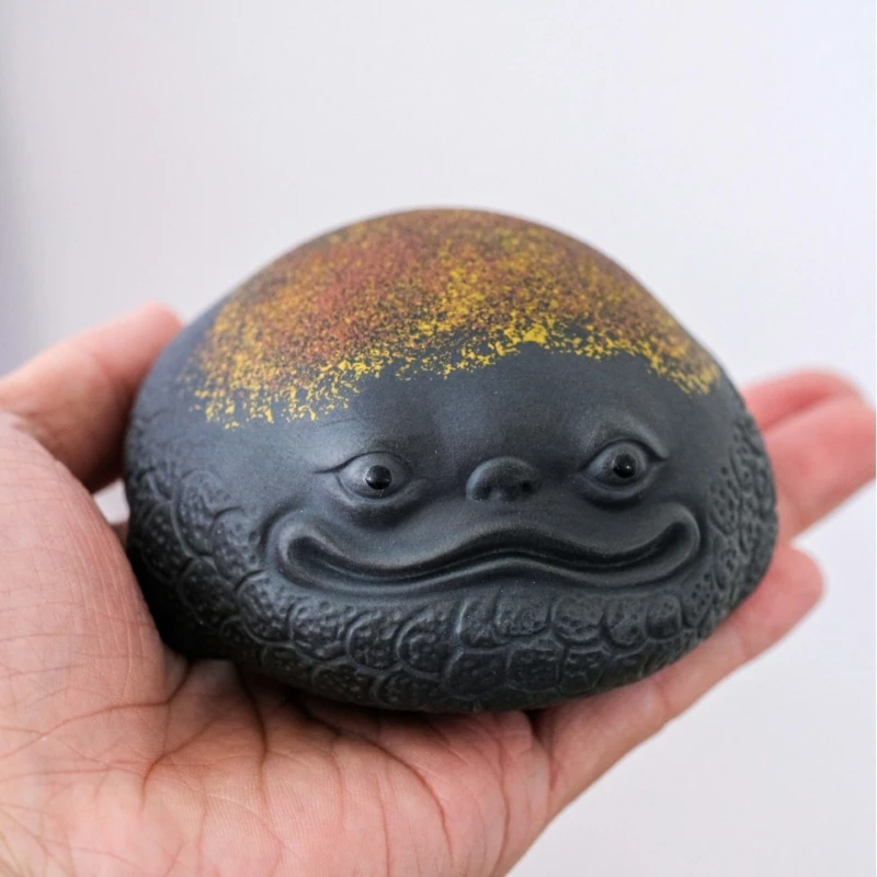 Ceramic Colored Back Tea Pet Decoration Home Decoration, Suitable for Tea Cultivation and Play, Light Luxury and Retro