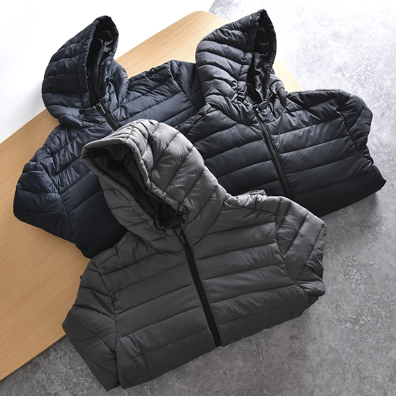 

Lightweight Warm Windproof Water-resistant Casual Hooded Cotton Jacket Men's Winter Outerwear Youth Fashion Standard Fit