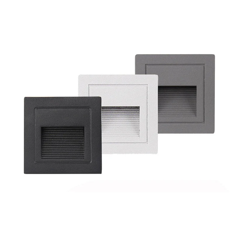 

Outdoor Waterproof 3W LED Step Light Corner Light Square Foot Light for Building Corridor IP65 Rating with Embedded Sensing