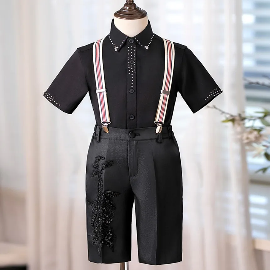 5PCS Baby Jungen Anzug kinder Klavier Leistung Blazer Sets Jungen Anzüge Für Hochzeiten Traje De Niño Para Bautizo a4561 – Detail 6