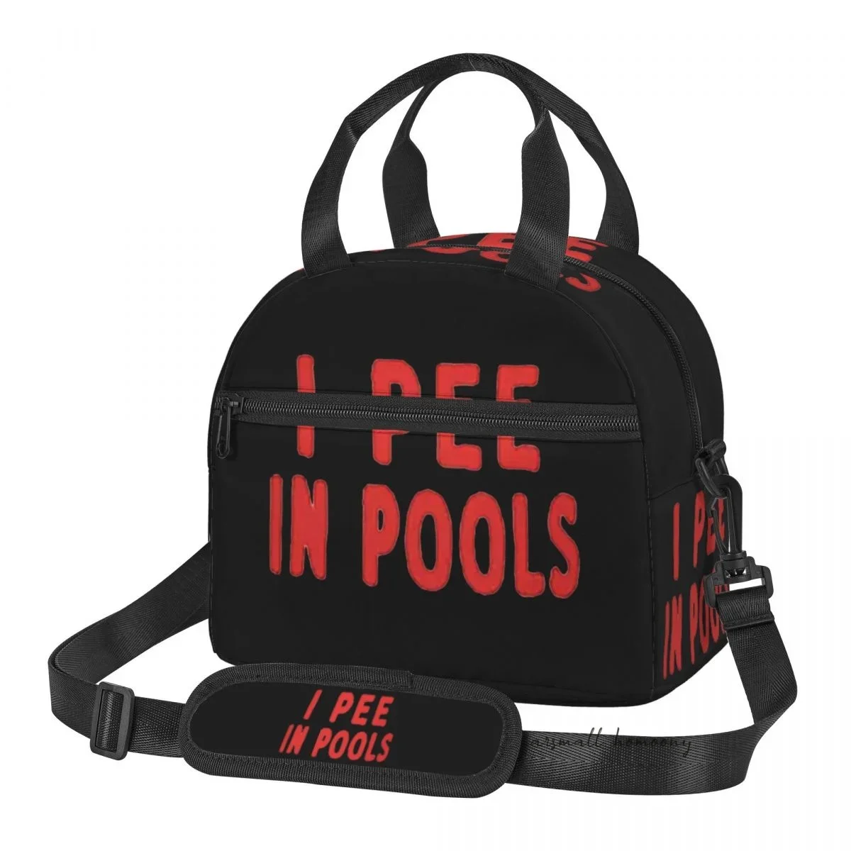 

I Pee In Pools Funny Lunch Bag for Women Portable Thermal Insulated Lunch Box Picnic Multifunction Food Tote