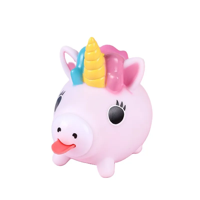 1pcs Squeezing Tongue Toy Cute Unicorn Fun Stress Relief and Release Doll Fidget Toys Gift for Boys and Girls
