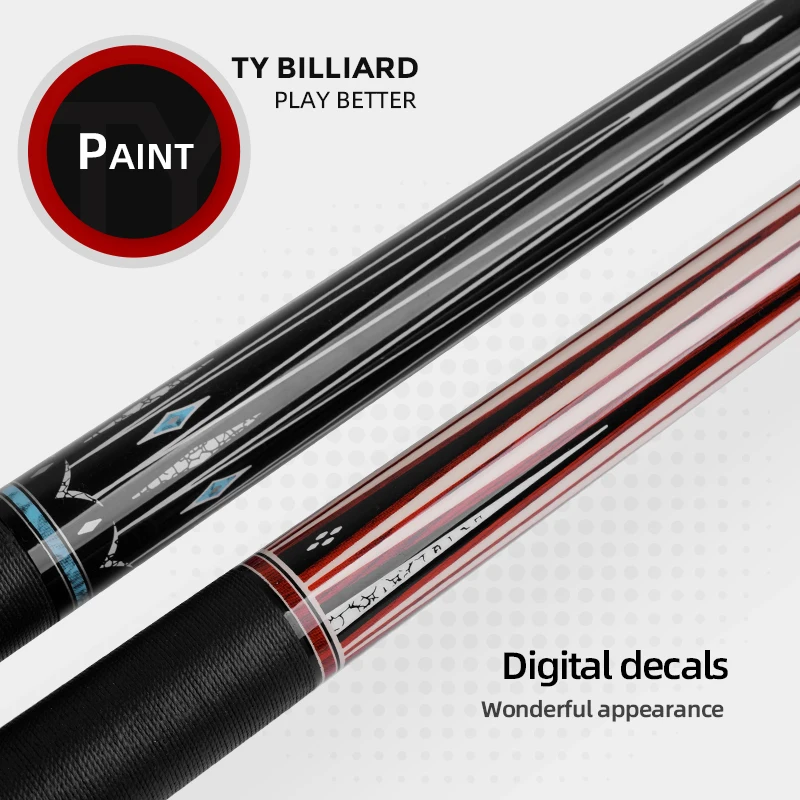 SK Series Pool Cue Stick 12.5mm/11.75mm Tip Optional  TY Brand North American Maple Shaft Linen Wrap Taco De Billar Piano Finish