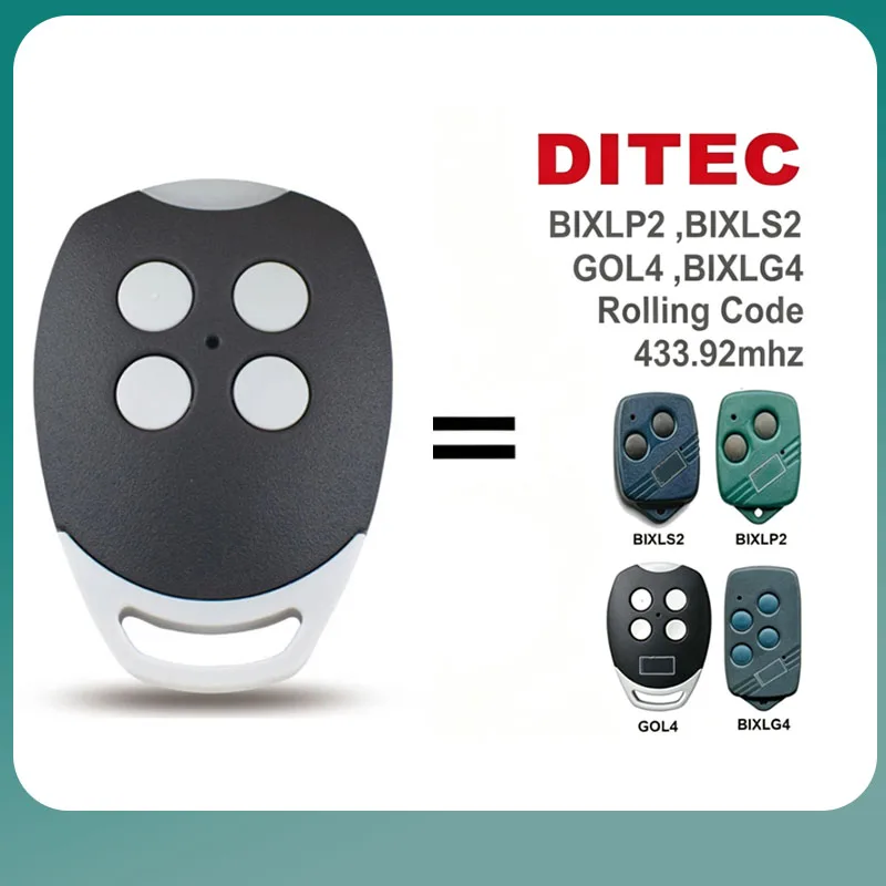 

DITEC GOL4C Garage Door Remote Control Duplicator 433.92MHz Fixed Code Face-to-Face Clone Hand Transmitter Key
