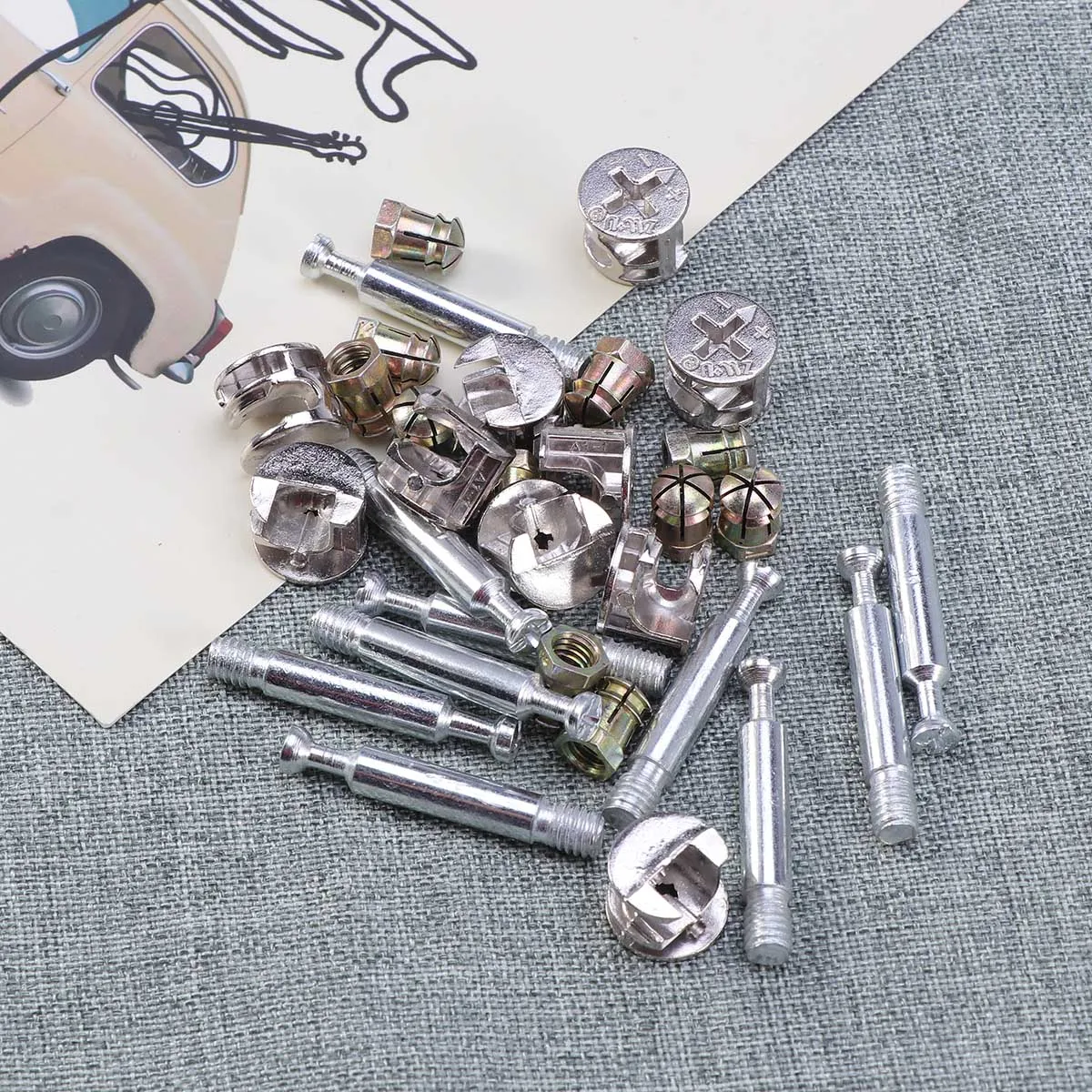 

10 Sets Furniture Connectors Sturdy Cam Fittings Ideal Drawer Cabinet Cupboard Wood Furniture Side Connecting