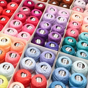 Amohilos Ukuran 8 Mercerized Benang Mutiara Katun Mesir 10 Koleksi Aneka Warna 5 Gram Bola 40 Meter Tersedia 20 Set 10 penjualan terbaik benang 8 lapis - №