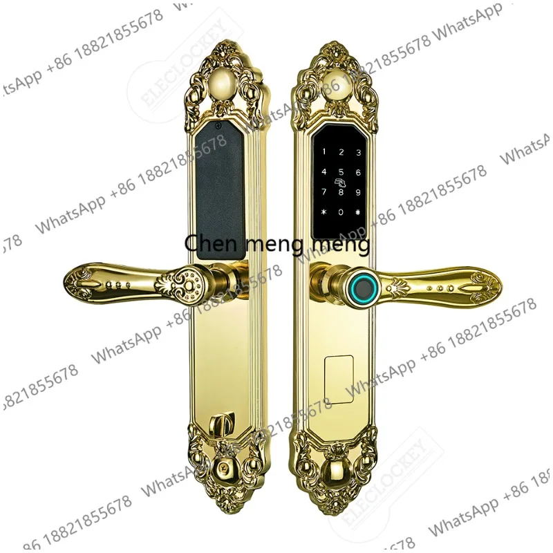 

Smart Door Lock Stainless Steel Electronic Fingerprint Home Security Wifi Keypad Front Door Handle Smart Lock